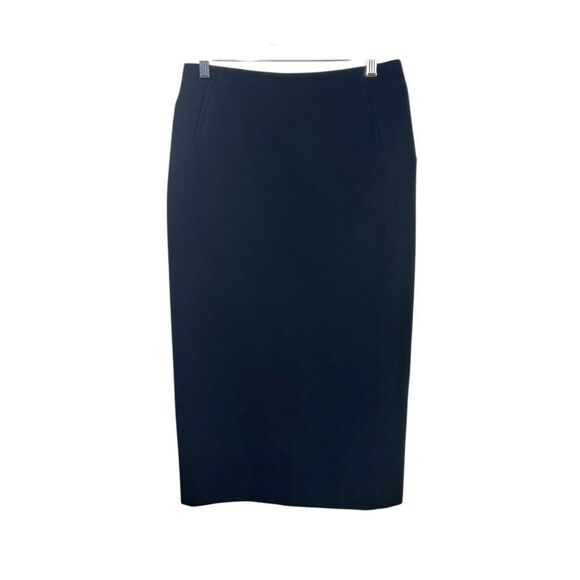 Gianni Versace Pencil Midi Skirt Size 8-10 Women's Black Solid Classic Back Zipp - Picture 3 of 13
